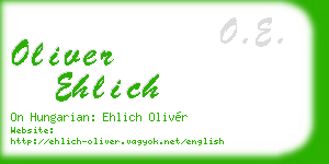 oliver ehlich business card